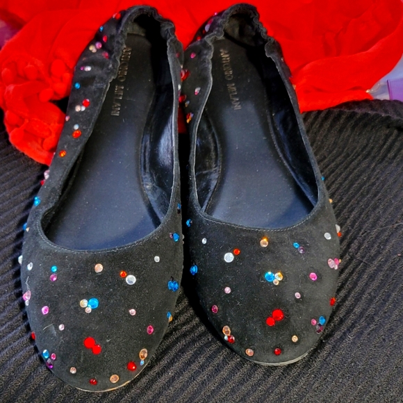 ANTONIO MELANI Shoes - Antonio Melani Leather Ballerina Flats with darling rhinestones Size 9.5